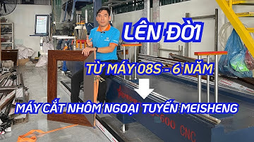 Thế Giới Cửa Nhôm Trường Nhung LÊN ĐỜI Máy Cắt Nhôm 2 Đầu Ngoại Tuyến Meisheng 600 CNC Mới Nhất