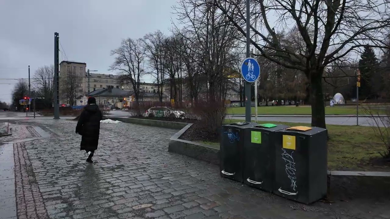Tampere City Centre January Walk 🇫🇮 Cold City Centre | Finland 2026 4K Binaural Walking Tour 🇫🇮