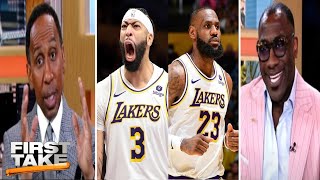 FIRST TAKE: LEBRON IS READY TO REVERSE SWEEP SERIES! SHANNON MOCKS STEPHEN A. FOLLOWING LAKERS' WIN!