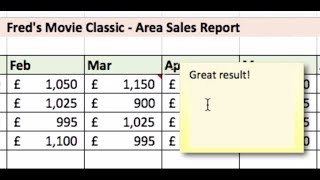 Microsoft Office - Excel: Annotations and Graphics Zoom.