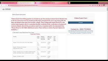 How to fill exam form of PUNE UNIVERSITY(SPPU)