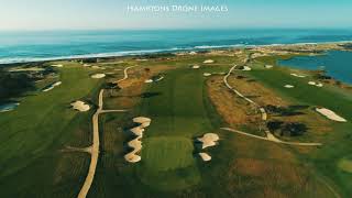 Aerial drone view of Maidstone Golf Club East Hampton, New York