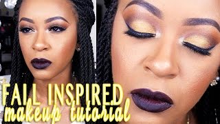 Fall Inspired | Smokey Eyes  + Dark Lips Collab w/ AshleyBondBeauty ♡ FashionablyFayy