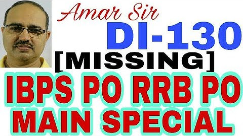 Data Interpretation-130: MISSING DI: IBPS-RRB MAIN Special #Amar Sir