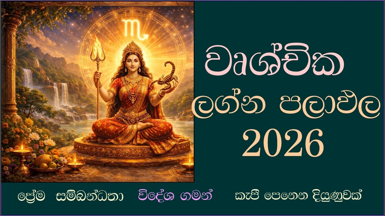 2026 වෘශ්චික ලග්න ඵලාපල 2026 Scorpio sign forecast