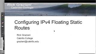 Configuring IPv4 Floating Static Routes