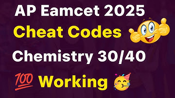 ap eamcet cheat codes 2024 in telugu||ap eamcet cheat codes chemistry 2025 in telugu||cheat codes