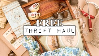 My FREE Thrift Haul  I filled my truck in an hour & it was full of Vintage & Antique items