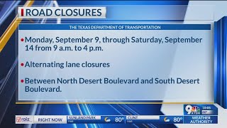 Road closures to be aware of in coming week