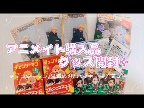 アニメグッズ まとめ売り 鬼滅の刃 東京リベンジャーズ ハイキュー 呪術廻戦 他 グッズ開封】アニメイト購入品【チェンソーマン/鬼滅の刃