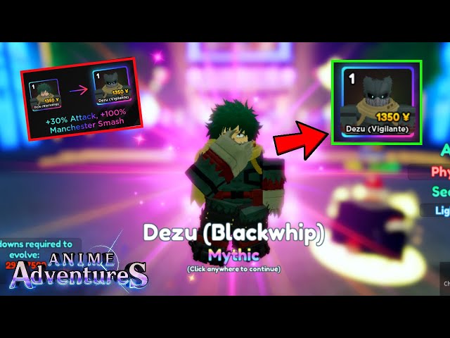 Showcase] MAX LEVEL EVOLVED DEKU IS ACTUALLY A TOP 10 NEW UNIT! [UPD 12] Anime  Adventures* New Code 