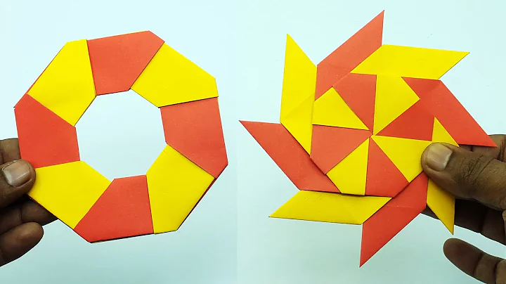 How To Make a Paper Transforming Ninja Star/Transforming Ninja Star No Glue No Tape/origami weapons