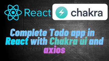 Todo App in react+ chakra ui + fake json server | React | Chakra | Fake-json-server | Api | Axios
