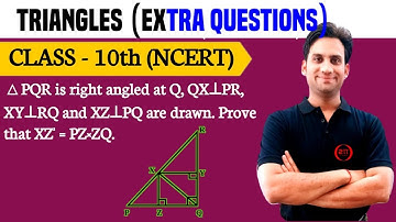 Triangle PQR is right at Q, QX is perpendicular to PR, XY is perpendicular to RQ and XZ is perpendi