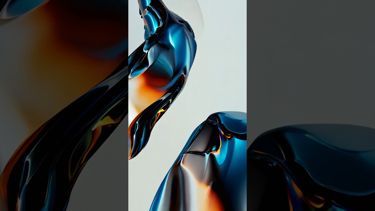 Melting Metallic Abstract Art ✨🔩 