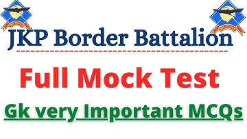 JKP border Battalion Full Mock Test 2022||For all aspirants👍