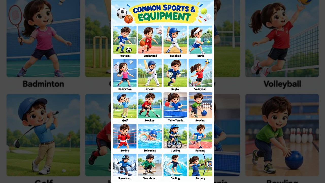 Sports Names in English with Pictures