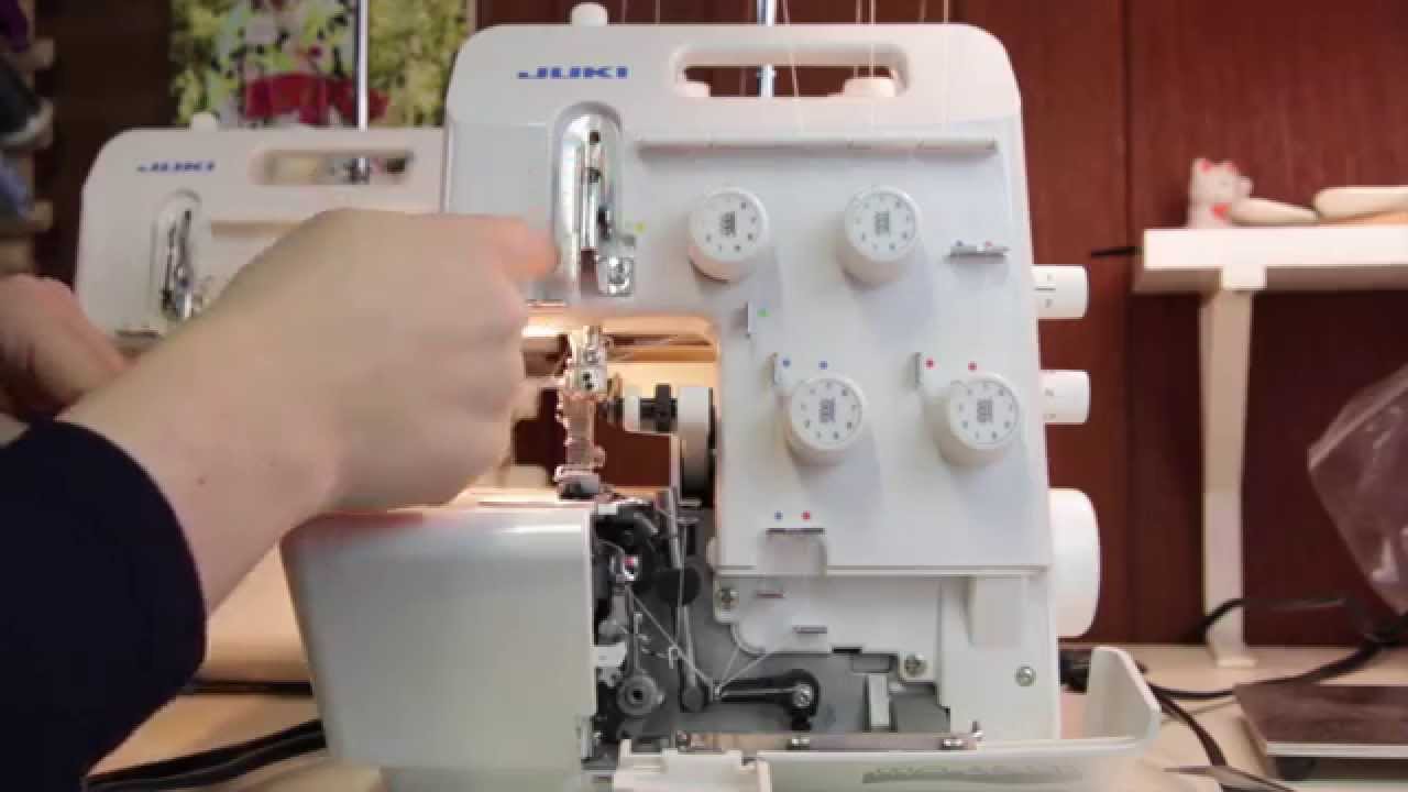 How to Thread a Juki Serger. Step-by-step video Tutorial with Closeups.