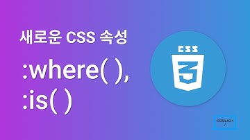 새로운 CSS 가상선택자  :is(), :where()