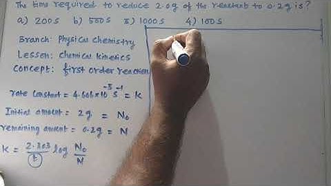 Neet 2020 the rate constant for a first order reaction problem solved