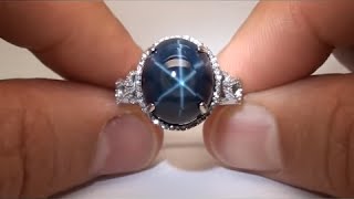 Vintage Estate Art Deco Genuine Star Sapphire Diamond Ring eBay Auction