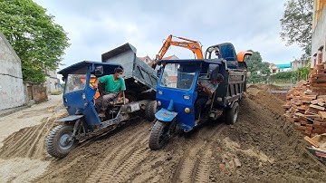 Dàn Công nông 3 khối chở cát đá cực mạnh máy nổ 40 ngựa | ô tô , máy xúc múc cát