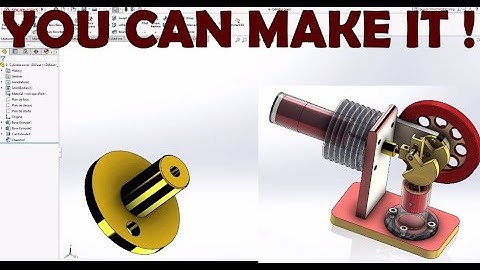 Solidworks Complete Project Stirling Engine - 6- Cylinder Cover(Couvercle du cylindre)-PART DESIGN-