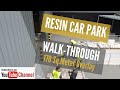 Resin Bound carpark Timelapse and close up walkthrough