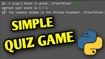 Simple Quiz Game with Python | python games for beginners
