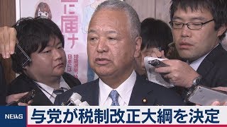 与党が税制改正大綱を決定