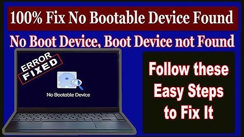 How to fix Acer Laptop No Bootable device found || No Boot Device found || boot device not found