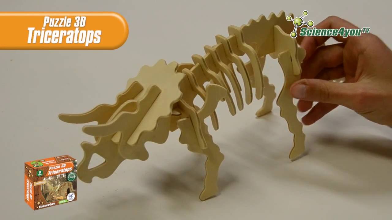 Quebra-Cabeça 3D Articuláveis Dinossauro - 3120 - Brincadeira de