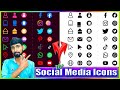 How to download social media icons png  social media icons  facebookwhatsapptiktokyoutube