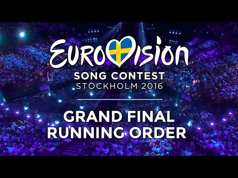 Eurovision 2016 - Grand Final Running Order