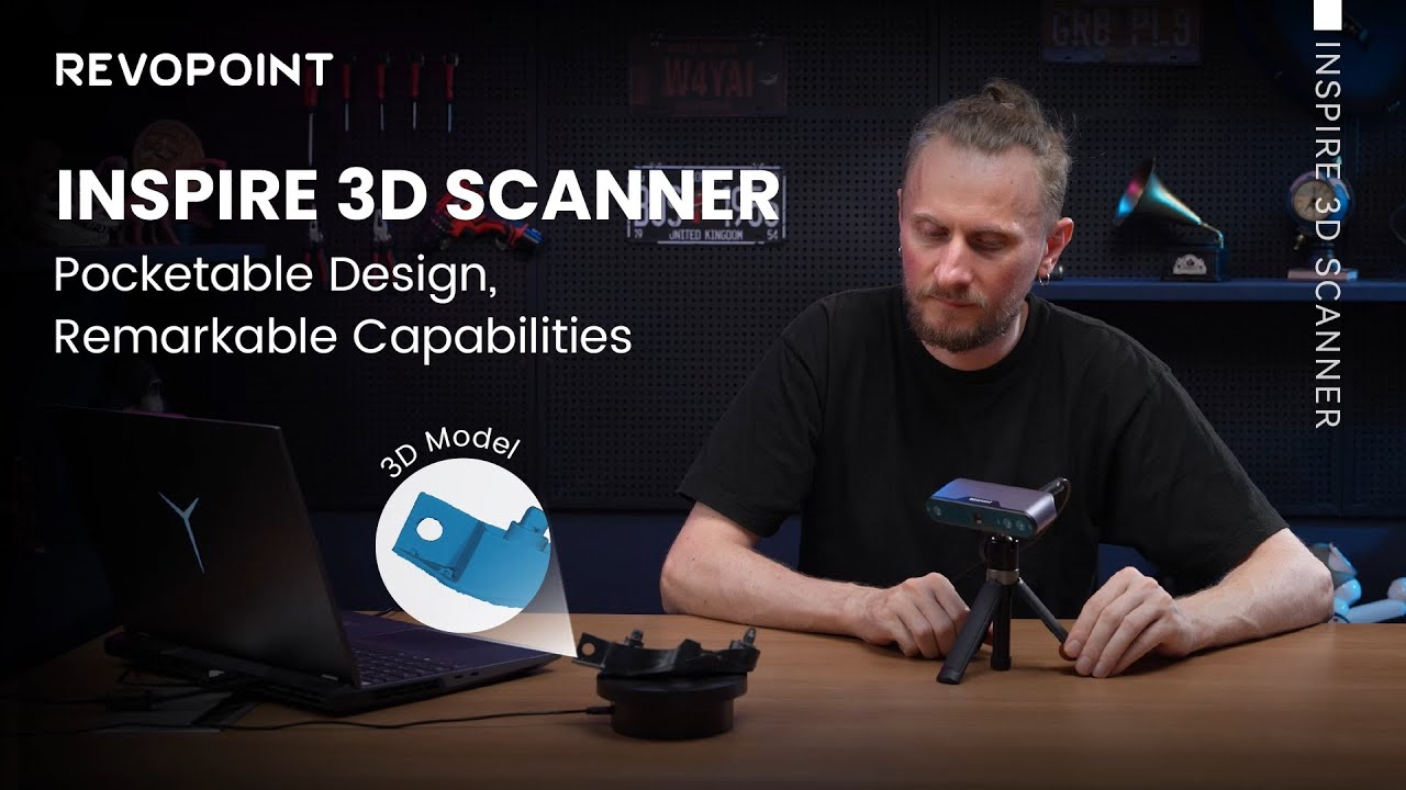Revopoint INSPIRE 3D Scanner Accurate Scanning for Auto Parts kickstarter YouTube