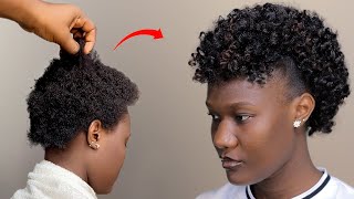 The Quickest Method For Styling My Short Natural Hair. No Gel Tutorial.