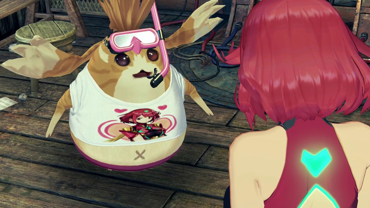 Xenoblade Chronicles 2 Swimsuit Edition Cutscene 024 Wakeywakey