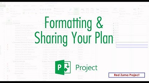 How to Format & Share Your Microsoft Project Plan - Red Zuma Project - Lesson 03