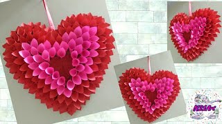 DIY : Paper Craft Ideas | Wall decoration | Simple Home Decor | DIY : Heart Shape Wall Hanging