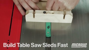 Build Table Saw Sleds Fast with ZeroPlay Miter Bars! Microjig.com