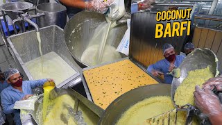 Huge Coconut Barfi Making At Mega Factory Chandigarh Sweets screenshot 2