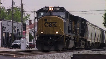 CSX SD70MAC 4545 w/Super Loud K5LA leads M653-19 North (Two Town Chase)