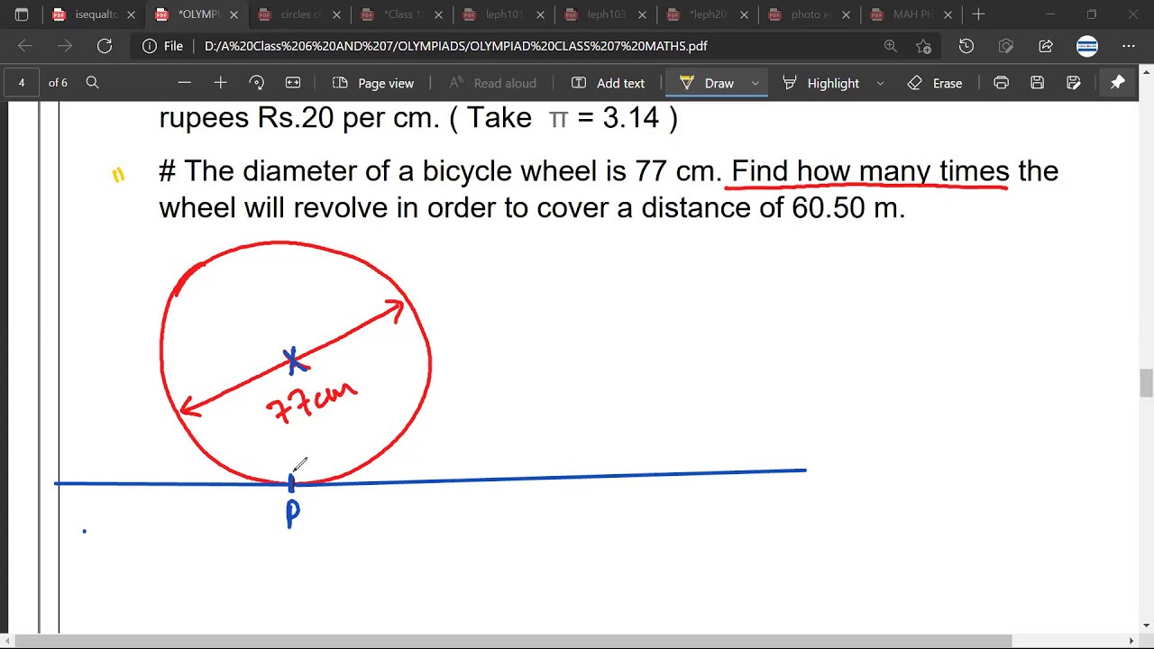the-diameter-of-a-bicycle-wheel-is-77-cm-find-how-many-times-the-wheel