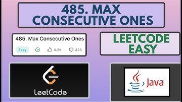Leetcode | 485. Max Consecutive Ones | Easy | Java Solution