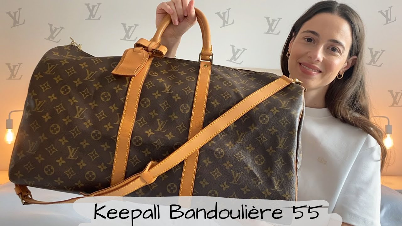 LOUIS VUITTON KEEPALL BANDOULIÈRE 55 REVIEW - Best travel bag or totally  overpriced ? 