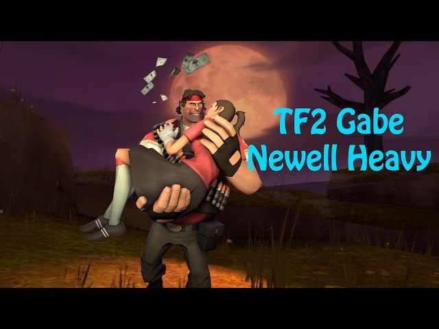 Team Fortress 2 - you can play a Heavy with Gabe Newell's face