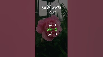 إختبر حفظك سورة الرحمن  29 - 31