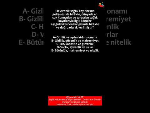 1. **Başlık:** Enformasyon Sistemleri: AÖF Sınavına Hazırlık #SağlıkBilgiSistemleri