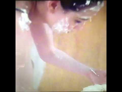 Dita Von Teese ballerina pie in the face - Clip of Dita Von Teese getting a pie in the face while dressed as a ballerina.