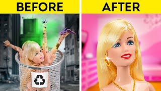 Barbie Transformation! 😍🤩 Barbie Doll Makeover Hacks And Crafts 🌈